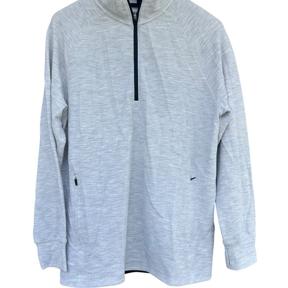 Abercrombie Fitch YPB Men’s Small 1/4 Zip Pullover Waffle Knit Shirt Light Gray - Picture 1 of 6